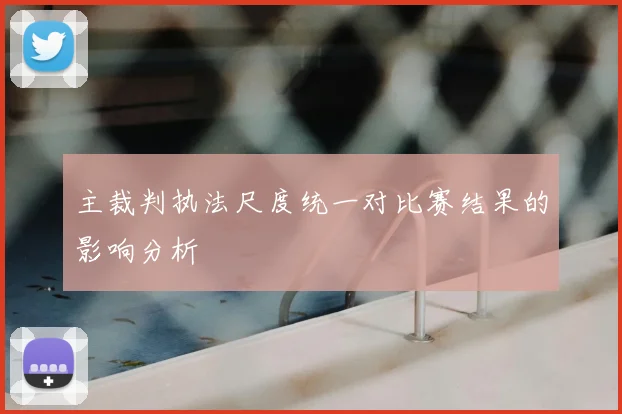 主裁判执法尺度统一对比赛结果的影响分析